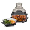 Ninja FN101EUST CRISPi Grau/Stone 4-in-1 Glas-Heißluftfritteuse tragbar Airfryer