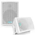 Pyle Indoor & Outdoor Lautsprecher Boxen – Aufbaulautsprecher als Wandlautsprecher 350W & leicht montierbar, wasserdichte Box Outdoor & Indoor, Robuste 2er Set Lautsprecherboxen
