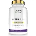 NaroVital Leber Plus | 120 Kapseln | Artischocken & Mariendistel Komplex | mit Cholin, Löwenzahn und Curcuma | vegan