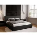 GRAINGOLD Polsterbett 180x200 Monaco - Doppelbett mit Bettkasten, Samtstoff & Lattenrost - Schöne Schlafzimmerbett - Graphit (Komodo 7386) - Grau