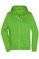 James & Nicholson Damen Basic Kapuzen-Sweatjacke - Leicht taillierte Sweatjacke mit Kapuze | Farbe: lime-green | Grösse: XS