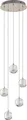 Lucande LED-Pendellampe Hayley, Ø 30 cm, 5-flg., chrom, Glas