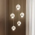 Lucande LED Pendelleuchte 'Hayley' (Modern) in Transparent aus Glas (5 flammig,
