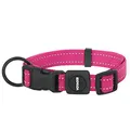 Best Pet Supplies Reflektierendes Hundehalsband mit Verstellbarer Länge, robuste Schnalle und starkem D-Ring für Leine, Training, Walking, Joggen für kleine, mittelgroße und große Rassen, Fuchsia, S
