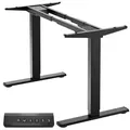 Steh-Sitz Tische Bürotische Tischgestelle Höhenverstellbare Tische max 100kg, Schwarz CDF222E-B