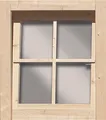 Karibu Dreh-/ Kippfenster für 28 mm Häuser und Carports 69 x 79 cm