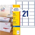 AVERY Zweckform J8160-10 Adressetiketten/ Adressaufkleber (210 Etiketten, 63,5x3