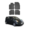 OMAC Gummi Fußmatten kompatibel mit Nissan Note 2006-2012 Automatten Gummi Schwarz 4tlg