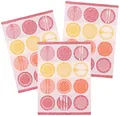 Geschirrtücher KRACHT 3er Pack Serie Teller ca. 50x70cm Halbleinen Jacquard rot