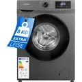 Bomann Waschmaschine 8kg mit max. 1400 U/min | effizienter, leiser und langlebiger Invertermotor | 15 Programmen & Endzweitvorwahl | WA 7185 schwarz - Schwarz