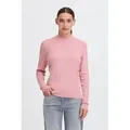 OXMO Rollkragenpullover OXSally Modischer Rollkragenpullover mit Zopfmuster rosa M