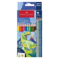 Faber-Castell Dinosaurier sechseckige Buntstifte + Aufkleber (13x) (111213)