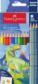 Faber-Castell 111213 - Kartonetui mit 13 Buntstiften - 10 klassische Farben + 3 Metallstifte - Dinosaurier-Edition