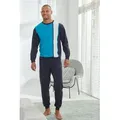 H.I.S Pyjama Schlafanzug für Herren (2 tlg., 1 Stück) Schlafanzug mit breitem Streifen blau 52/54 (L)