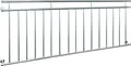 ECD Germany Französischer Balkon, 90x225 cm, mit 16 Füllstäben, glänzend, Balkongeländer aus Edelstahl