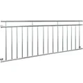 ECD Germany Französischer Balkon 225 x 90 cm mit 16 Füllstäben Glänzend