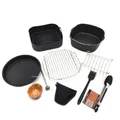 UNBOX Heißluftfritteuse Zubehör 16-teiliges Quadratisches Airfryer Zubehör