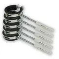 10er Set Rohrschellen, Stockschrauben, Dübel - Spannbereich von 12mm bis 116mm (Ausführung: für 74-83 mm Rohr-Ø)