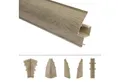 Lemal Sockelleiste, PVC Fußleisten 70x50mm mit Kabelkanal - (Außenecke) Laminatleiste Kabelführung Vinyl