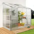 Vitavia Anlehn-Gewächshaus "Ida 3300",aluminium eloxiert,3,3 m2