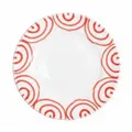 Gmundner Keramik Frühstücksteller Rotgeflammt Ostergeschirr, d: 22 cm / h: 2,2 cm rot