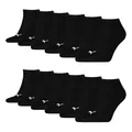 PUMA 6 Paar Unisex Herren Damen Sportsocken Kurzsocken Sneaker Socken, Farbe:Schwarz, Größe:47-49, Artikel:-200 black