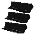 PUMA 9 Paar Unisex Herren Damen Sportsocken Kurzsocken Sneaker Socken, Farbe:Schwarz, Größe:47-49, Artikel:-200 black