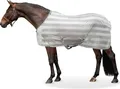 Equinate Fliegendecke Guardian mit Kreuzbegurtung und Widerristpolster 155cm Silbergrau