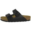 Birkenstock Arizona Naturleder normal Unisex Erwachsene Sandale Sandaletten, Sommerschuhe, Badeschuhe, Riemchen, Schlappen schwarz 39 EU