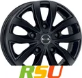 4x MAK Load 5 gloss black 7x17" ET66 LK5 130 ML 89.1 Alufelgen 17 Zoll