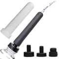 XR Brands - Clean Stream XR Brands - Clean Stream - Enema Klistiere Analdusche Wasserflaschen Adapter set in Reisegröβe - Schwarz, 4.5" Length x 0.95" Width