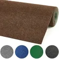 Rasenteppich Field Braun 400 x 400 cm – Kunstrasen in Nadelfilz-Struktur (flach) – Outdoor Bodenbelag für Balkon, Terrasse & Pool - Braun