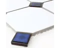 Mosafil Mosaikfliesen Keramik Mosaikfliesen Octagon Belami Weiß Blau, Keramik 30.000x30.000, weiß-blau, Verlegefertig auf ein Netz geklebt - Frostsicher - Wasserfest