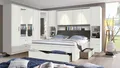 rauch ORANGE Schlafzimmer-Set Schlafzimmer Set Lindau Kleiderschrank Bett weiß Spiegel