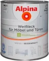 2L ALPINA Weißlack für Möbel & Türen seidenmatt