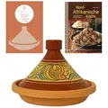 Tajine Shasha Ø31cm natur glasiert inkl. Nord Afrikanische Kochbuch
