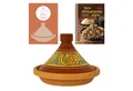Marrakesch Orient & Mediterran Interior Dampfgartopf Tajine Shasha Ø31cm natur glasiert inkl. Nord Afrikanische Kochbuch, Lehm (1-tlg), Handarbeit