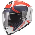LS2 FF817 Challenger II Titan, Integralhelm - Matt Weiß/Blau/Rot - S