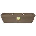 Blumenkasten mit Halterung - Wasserspeicher 60 cm taupe