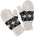 GURU SHOP Handschuhe aus Wolle, Fauster, Handgestrickte Fausthandschuhe aus Nepal - Hellgrau, Herren/Damen