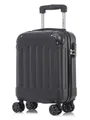 YONSLY Hartschalen-Trolley Hartschalen-Koffer Trolley 360° Rollen, robuster Reisekoffer, 4 Rollen, mit Zahlenschloss, für Business und Urlaub 46/55/66/76 cm
