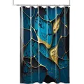 SANILO Duschvorhang Marmor Cobalt 180 x 200 cm