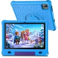 PRITOM Kinder IPS-HD-Großbildschirm WiFi Tablet (10", 64 GB, Android 12, Kindgerechtes Gerät für sicheres Lernen und Spielen) blau