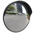vidaXL Verkehrsschild, Verkehrsspiegel Konvex PC-Kunststoff Schwarz 30 cm Outdoor