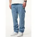 DAILY COTTON Straight-Jeans DCPONTON Herren Lange Carpenter Hose Jeans Straight-Fit Loose-Fit blau 30