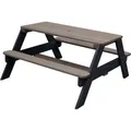 AXI Kinderpicknicktisch, 4 Sitzplätze, Holz/Hemlockholz - grau