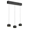 Just Light. BALLINI LED-Pendelleuchte 3-flammig Dimmbar Höhenverstellbar Schwarz
