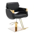 Physa Physa Penryn Black & Gold Friseurstuhl mit Fußstütze 480-630 mm 200 kg Weiß/Golden Barberstuhl Friseursessel Friseurstuhl höhenverstellbar Bedienstuhl Friseur