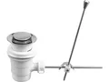 Stöpsel, Ablaufgarnitur Chrom 1 1/4" Zugstange und Überlauf Abfluss