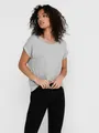 ONLY T-Shirt ONLMOSTER – T-Shirt mit melierter Optik und elastischem Material meliert, casual, lässig geschnitten, Viskosemischung, Rundhals